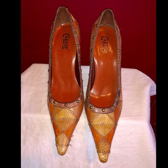 Carlos Santana “Puzzled” patchwork pointyStilettos - Picture 8 of 8